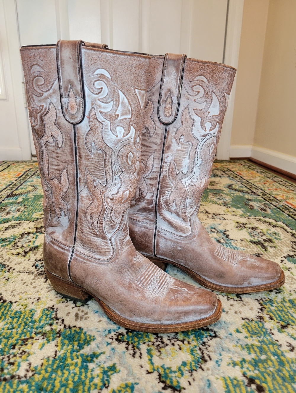 Macie Bean Dusty Pink Vintage Aesthetics Cowgirl Western Boots Size Womens 7.5